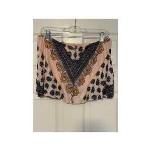 Free People FP Beach Boho Crop Top Pink Print NWT Size M